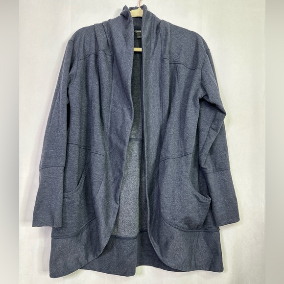 Eddie Bauer Sweaters - Eddie Bauer Fleece Summit Wrap Open Cardigan Thumb Holes